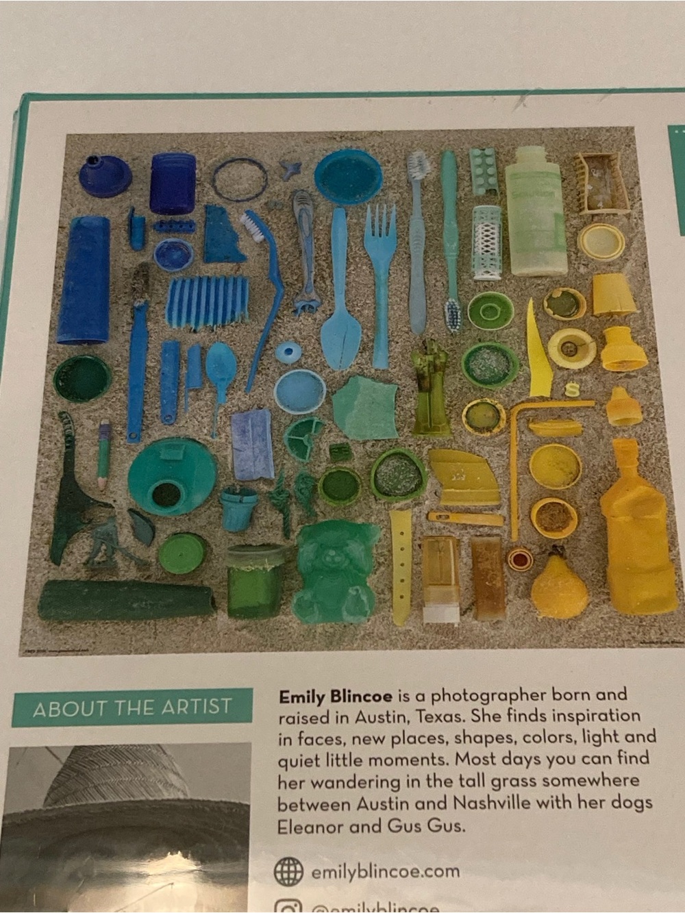 NEW Beach Trash 500 Piece Emily Blincoe Art Puzzle Genuine Fred 20” x 20” Size - Picture 7 of 8